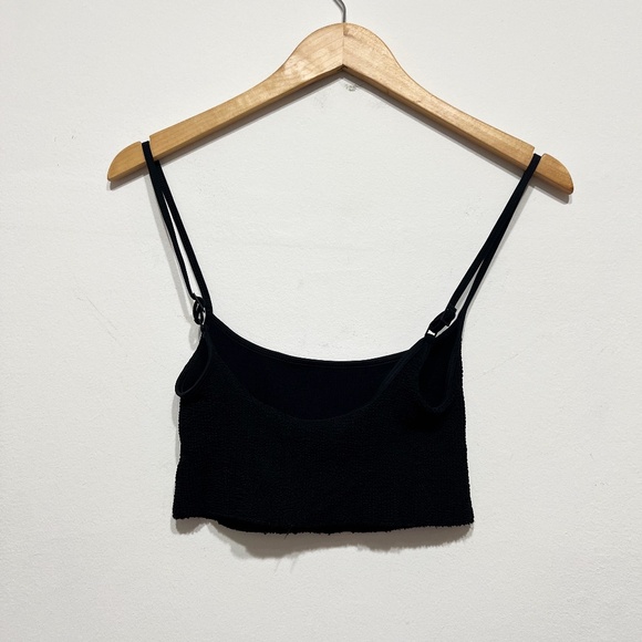 Bond Eye The Saint Bound Crinkle Smocked Stretch Swim Bathing Suit Bikini Top OS - Picture 4 of 4